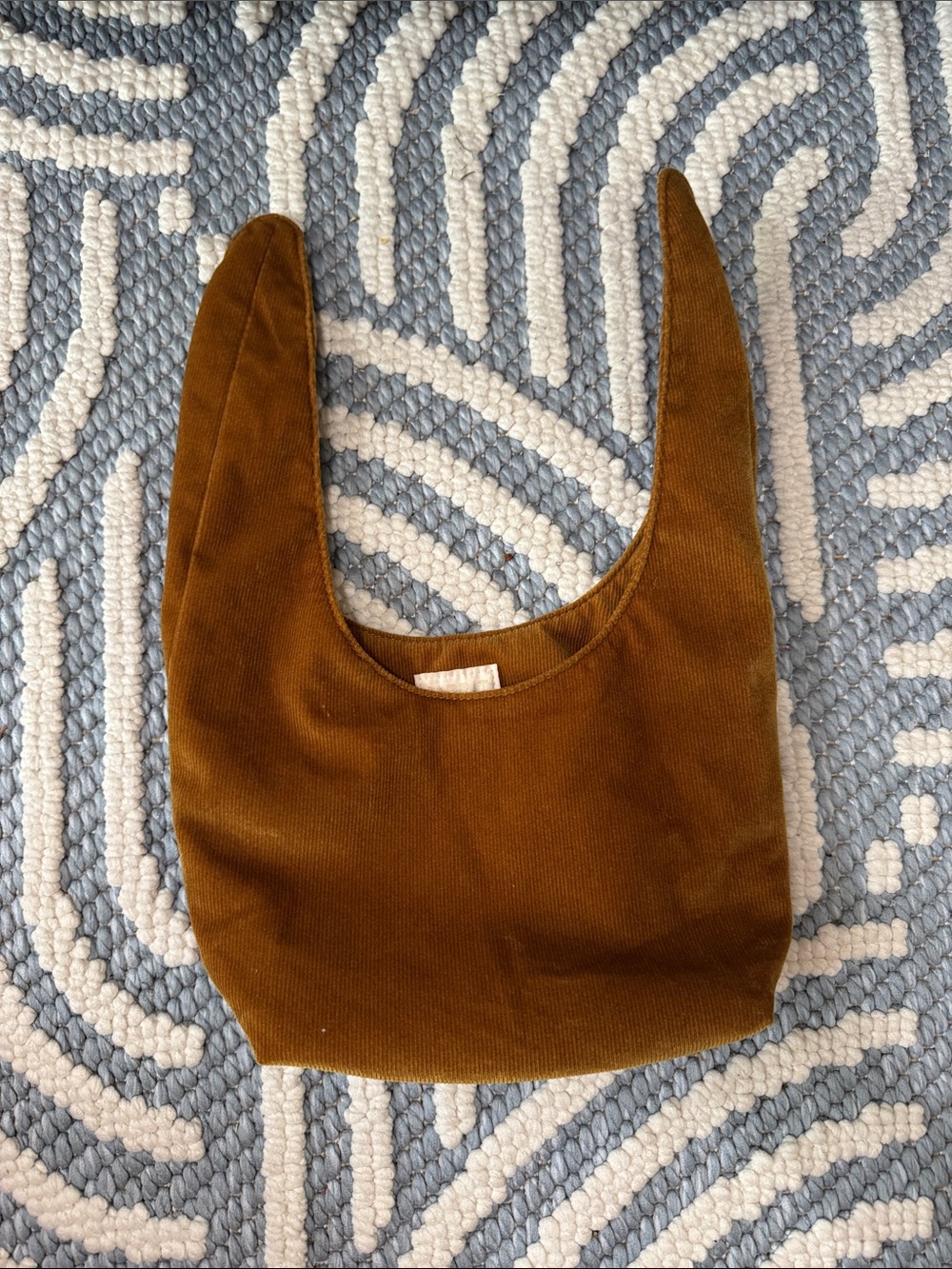 MERIT Signature Corduroy Tie Top Cosmetic Bag Caramel Brown - Picture 3 of 7